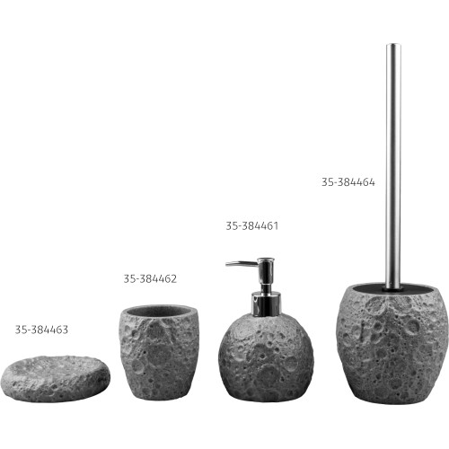 Стакан для зубных щеток MOON STONE, серый, PERFECTO LINEA