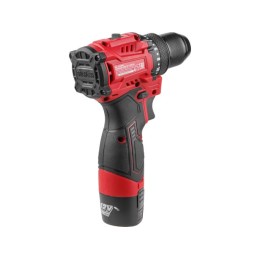 Аккум. дрель-шуруповерт WORTEX LX BD 1220 DLi 12В, 30 Нм, 2*1.5 Ач, патрон 10 мм, бесщёт.