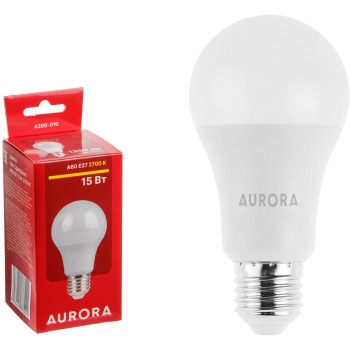 Лампа светодиодная A60 СТАНДАРТ 15Вт 230В E27 2700K AURORA
