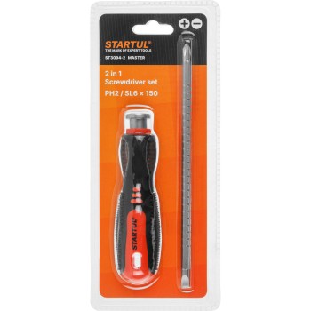 Отвертка 2-в-1 PH2/SL6 150мм STARTUL MASTER (ST3094-2)