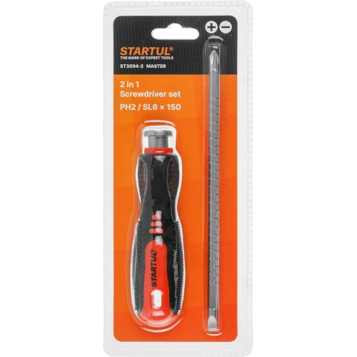 Отвертка 2-в-1 PH2/SL6 150мм STARTUL MASTER (ST3094-2)