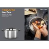 Кастрюля стальная с крышкой 5л/22 см Hard Face FISKARS