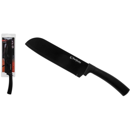 Нож кухонный азиатский сантоку (santoku) 18 см, серия CHEF dark, PERFECTO LINEA