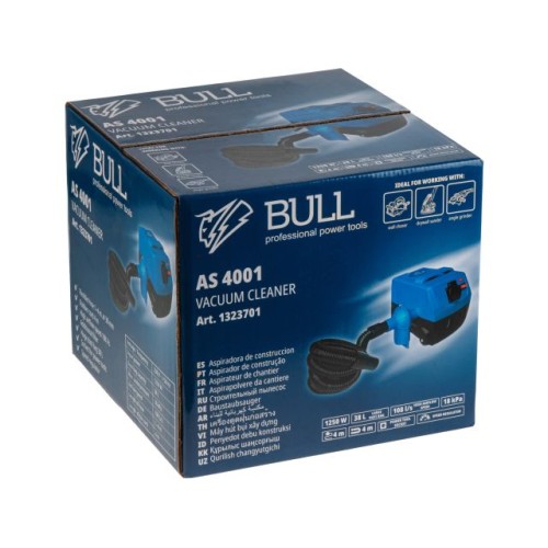 Пылесос BULL AS 4001 + аксессуары 1250 Вт, 38 л, 4м кабель, 4м шланг
