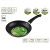 Сковорода ф 24х4.3 см, штамп., алюм., антиприг. покр., серия STARCOOK, черная, PERFECTO LINEA