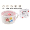 Кружка для супа с крышкой с паровыпуском, 850 мл, керамическая, FLOWERS-1, PERFECTO LINEA