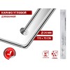 Карниз угловой алюминиевый 1,7x0,7 м, серебро, PERFECTO LINEA