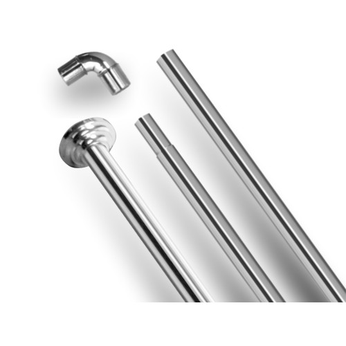 Карниз угловой алюминиевый 1,7x0,7 м, серебро, PERFECTO LINEA