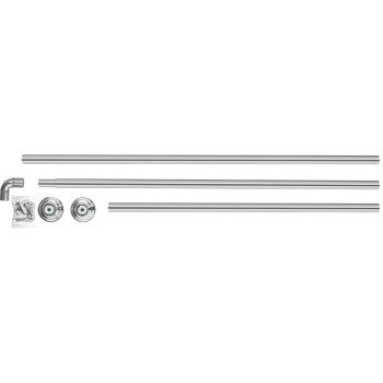 Карниз угловой алюминиевый 1,7x0,7 м, серебро, PERFECTO LINEA