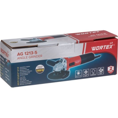 Одноручная углошлифмашина WORTEX LX AG 1213-5 1300 Вт, 125 мм