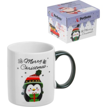 Кружка керамическая, в кор., 350 мл., MERRY CHRISTMAS-2, PERFECTO LINEA