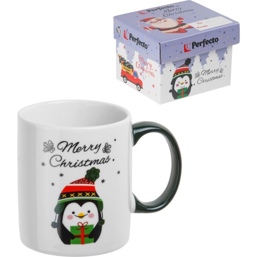 Кружка керамическая, в кор., 350 мл., MERRY CHRISTMAS-2, PERFECTO LINEA