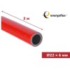 Теплоизоляция для труб ENERGOFLEX SUPER PROTECT красная 22/6-2м