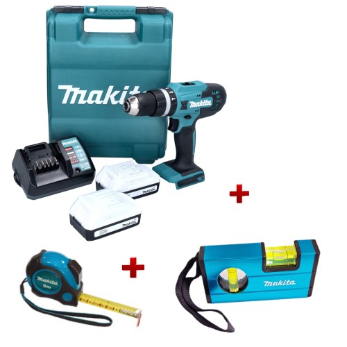 Аккум. дрель-шуруповерт MAKITA HP 488 DWAE + АКЦИЯ рулетка и пузырьковй уровень в подарок