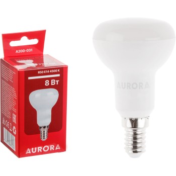Лампа светодиодная R50 8Вт 230В E14 4500K AURORA