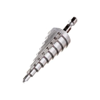 Сверло ступенчатое HSS с прямым желобком, 4-20x75, 1/4