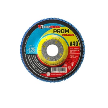 Круг лепестковый 125х22мм А40 плоск. КЛТ1 PROM CERAMIC LUGAABRASIV
