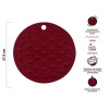 Коврик под горячее силиконовый, круглый, 17.5 х 0.2 см, BURGUNDY, PERFECTO LINEA