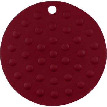 Коврик под горячее силиконовый, круглый, 17.5 х 0.2 см, BURGUNDY, PERFECTO LINEA