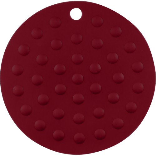 Коврик под горячее силиконовый, круглый, 17.5 х 0.2 см, BURGUNDY, PERFECTO LINEA
