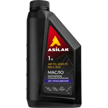 Масло моторное 2-х тактное полусинтетич. ASILAK 1 л