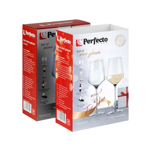 Набор бокалов для вина, 2 шт., 380 мл, серия Madrid, PERFECTO LINEA