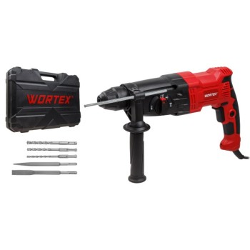 Перфоратор WORTEX RH 2621 + (2 зубила, 3 сверла) 800 Вт, 2.6 Дж, 3 реж., SDS-plus, Vario-Lock