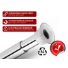 Карниз раздвижной алюминиевый 1,2 м, серебро, PERFECTO LINEA