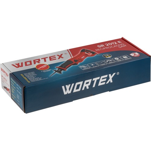 Сабельная пила WORTEX SR 2012 E + 2 пильных полотна 1200 Вт, дер. 210 мм, ход 30 мм, рег.об