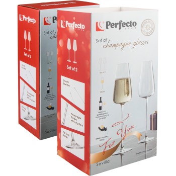 Набор бокалов для шампанского, 2 шт., 270 мл, серия Sevilla, PERFECTO LINEA