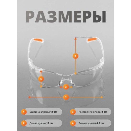 Очки открытые JETA SAFETY Optic-Fit прозрачные