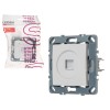 Розетка компьютерная 1xRJ45 (скрытая, механизм, Cat5e) белая, Steen, LEIDEN ELECTRIC