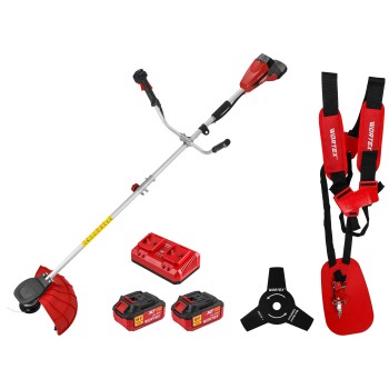 Триммер аккум. WORTEX TB 3036 AT XLT SET БЕСЩЁТ.ДВИГ., 18В+18В, шир.скаш.380/255 мм леска/нож
