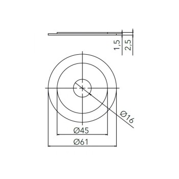 Прокладка для выпуска 64мм (уп. 5шт.), AV Engineering