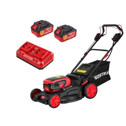 Газонокосилка аккум. WORTEX CLM 4536-4 в кор. XLT SET БЕСЩЁТ.ДВИГ., САМОХОД., 18В+18В, 2х4Ач акб