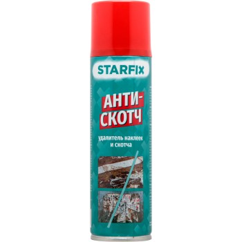 Удалитель наклеек и скотча STARFIX Антискотч (аэрозоль) 335 мл