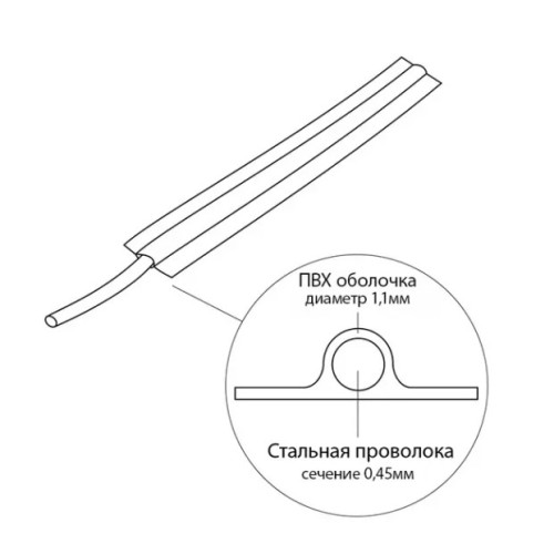 Проволока упаковочная в ПВХ прозрачная (бухта 250м) REXANT
