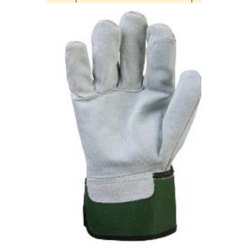 Перчатки комбинированные кожаные, серый/зеленый JETA SAFETY Blacksmith Max