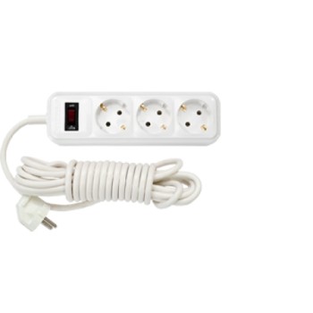 Удлинитель бытовой 5м (3 роз., 2.5кВт, с/з, ПВС 3х0,75) Bylectrica