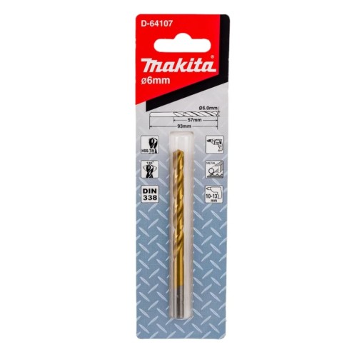 Сверло по металлу ц/х 6.0х57х93 мм HSS TIN Economy MAKITA