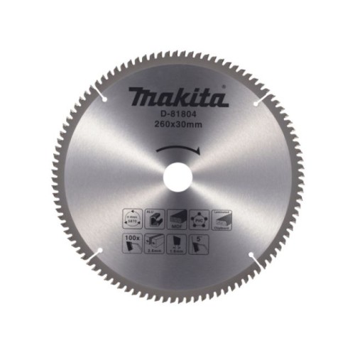 Диск пильный 260х30х2,6/1,8 мм 100 зуб. универсальный MAKITA