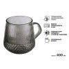 Кружка стеклянная, 400 мл, серия SONATA GREY, PERFECTO LINEA