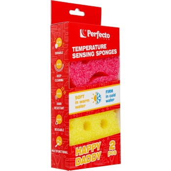 Губки термочувствительные, 2шт., 10х4 см, Happy Daddy, PERFECTO LINEA