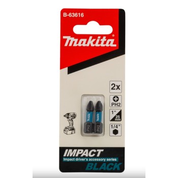 Насадка Impact Black PH2 2 шт, 25 мм, C-form Makita B-63616