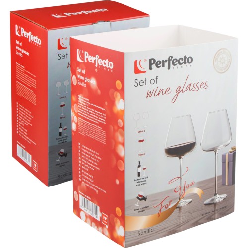 Набор бокалов для вина, 2 шт., 730 мл, серия Sevilla, PERFECTO LINEA