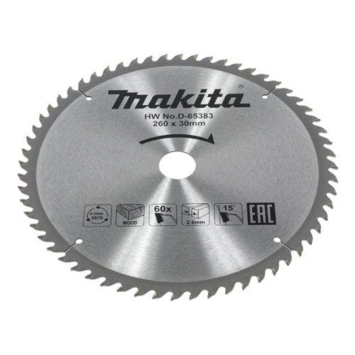 Диск пильный 260х30х2,6 мм 60 зуб. по дереву  MAKITA