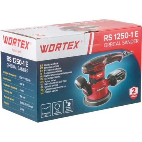Эксцентриковая шлифмашина WORTEX RS 1250-1 E 450 Вт, 150 мм