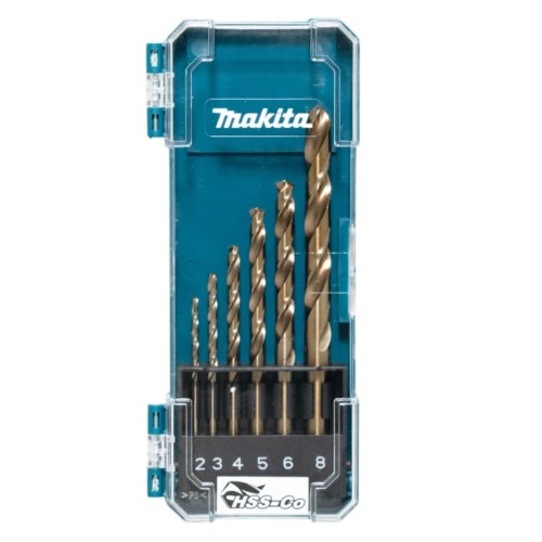 Набор сверл по металлу HSS-Co 2,3,4,5,6,8 мм (6 шт) MAKITA
