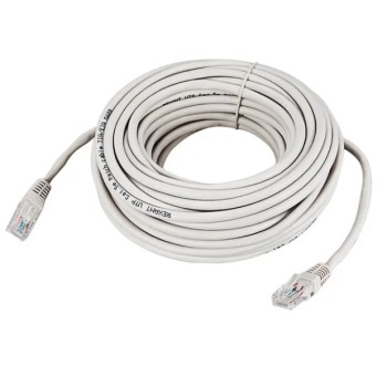 Пaтч-корд 10м U/UTP, CAT 5e, RJ45-RJ45, PVC серый REXANT