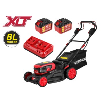 Газонокосилка аккум. WORTEX CLM 4536-4 в кор. XLT SET БЕСЩЁТ.ДВИГ., САМОХОД., 18В+18В, 2х6Ач акб